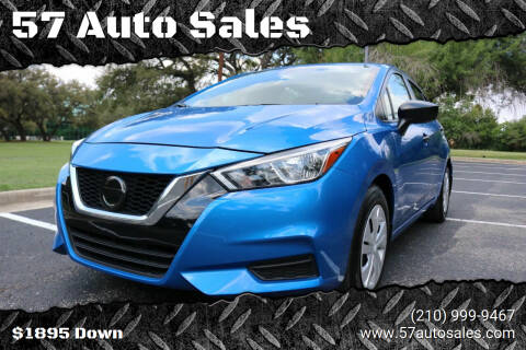 2021 Nissan Versa for sale at 57 Auto Sales in San Antonio TX