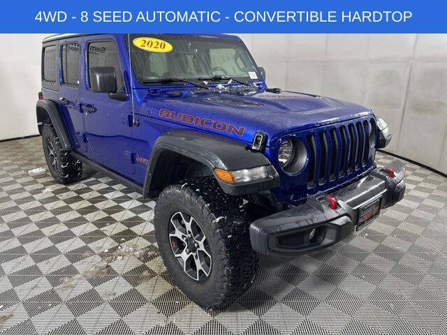 Used 2020 Jeep Wrangler Unlimited Rubicon with VIN 1C4HJXFN8LW123204 for sale in Bloomington, IL