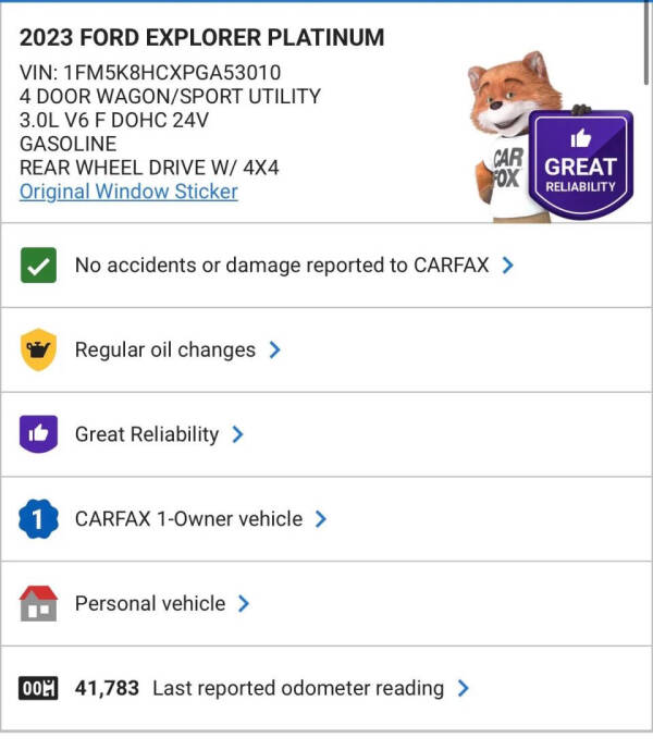 2023 Ford Explorer Platinum