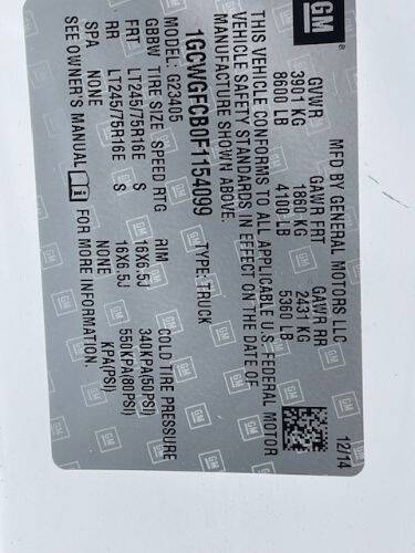 2015 Chevrolet Express 2500