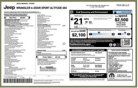 2023 Jeep Wrangler Sport Altitude