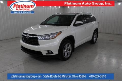 2016 Toyota Highlander for sale at Platinum Auto Group Inc. in Minster OH