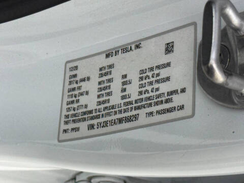 2021 Tesla Model 3 Standard Range Plus