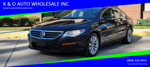 2012 Volkswagen CC for sale at K & O AUTO WHOLESALE INC in Jacksonville FL