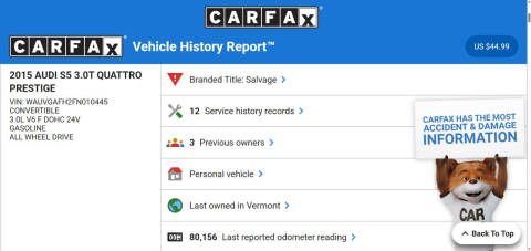 2015 Audi S5 3.0T quattro Prestige