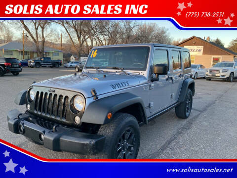 2016 Jeep Wrangler Unlimited for sale at SOLIS AUTO SALES INC in Elko NV