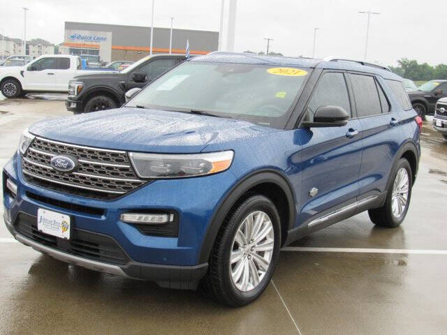 Blue 2021 Ford Explorer King Ranch King Ranch 4dr SUV 2