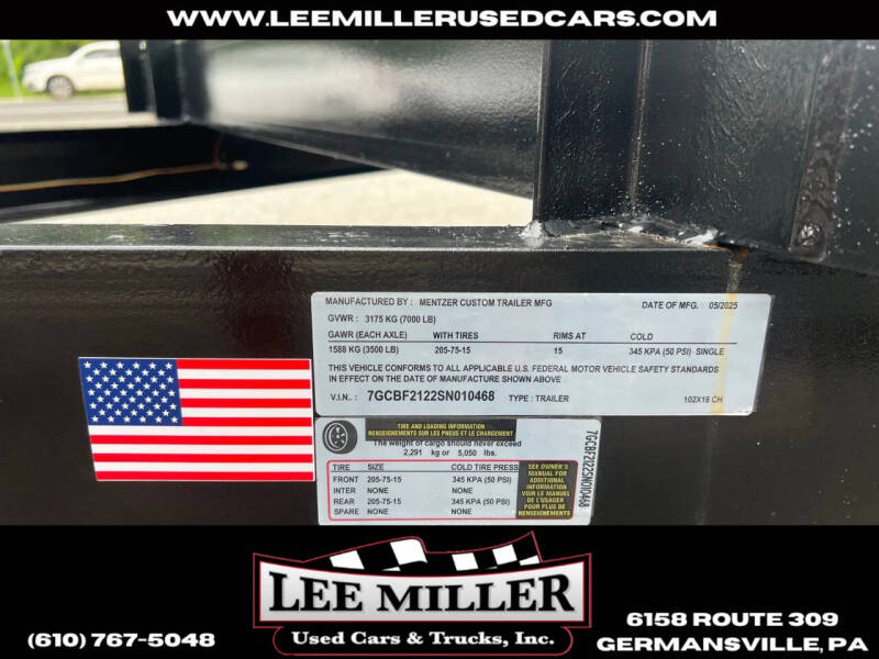 2025 Mentzer Custom Car Trailer