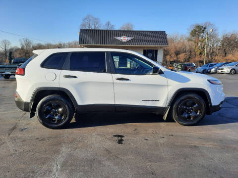 2015 Jeep Cherokee for sale at G AND J MOTORS in Elkin NC