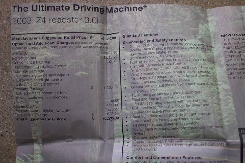 2003 BMW Z4 3.0i
