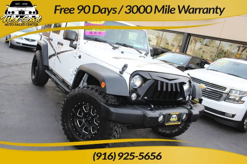 2016 Jeep Wrangler Unlimited for sale at West Coast Auto Sales Center in Sacramento CA