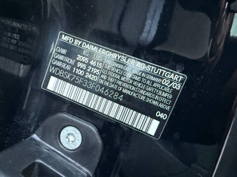 2003 Mercedes-Benz SL-Class SL 500