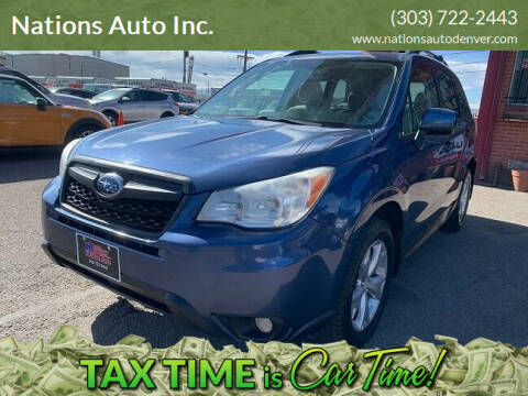 2014 Subaru Forester for sale at Nations Auto Inc. in Denver CO