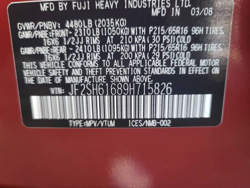 2009 Subaru Forester 2.5 X