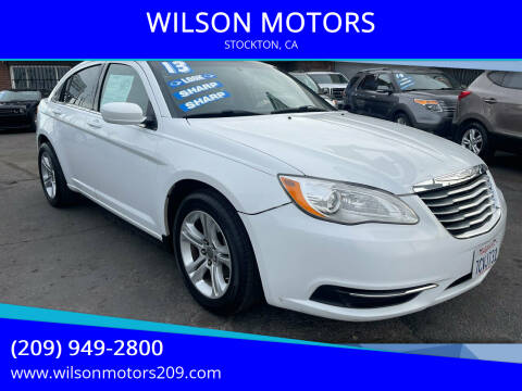 2013 Chrysler 200 for sale at WILSON MOTORS in Stockton CA