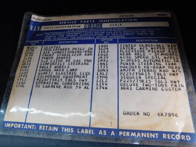 1982 Chevrolet C/K 10 Series