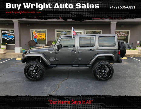 2016 Jeep Wrangler Unlimited for sale at Buy Wright Auto Sales in Rogers AR
