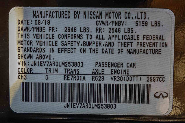 2020 Infiniti Q50 Edition 30