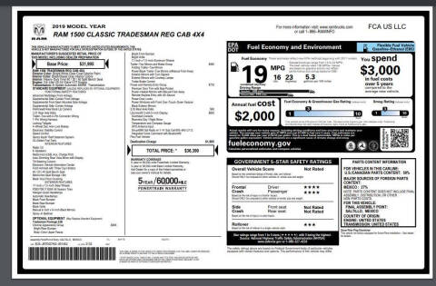 2019 RAM 1500 Classic Tradesman