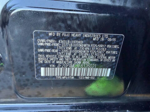 2015 Subaru XV Crosstrek 2.0i Limited