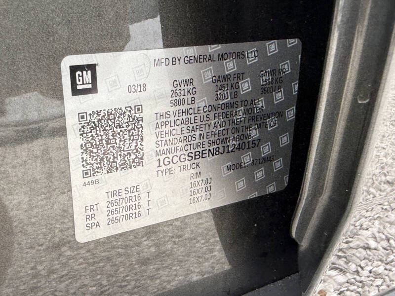 2018 Chevrolet Colorado