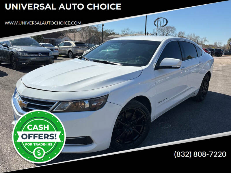 2017 Chevrolet Impala for sale at UNIVERSAL AUTO CHOICE in Houston TX