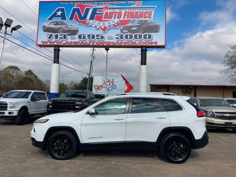 2016 Jeep Cherokee for sale at ANF AUTO FINANCE in Houston TX