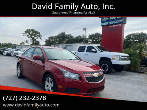 2014 Chevrolet Cruze for sale at David Family Auto, Inc. in New Port Richey FL