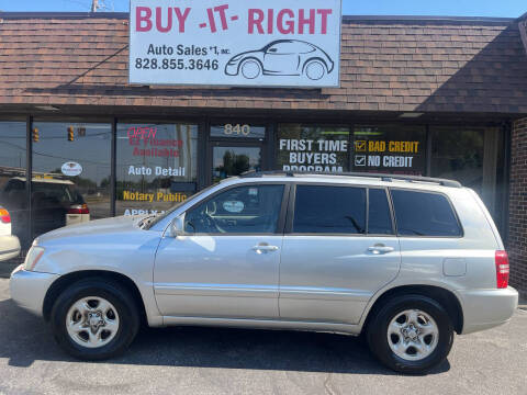 2001 Toyota Highlander for sale at Buy It Right Auto Sales #1,INC in Hickory NC