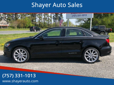2015 Audi A3 for sale at Shayer Auto Sales in Cape Charles VA