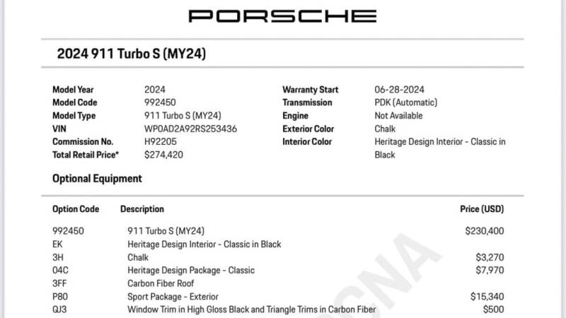 2024 Porsche 911 Turbo S