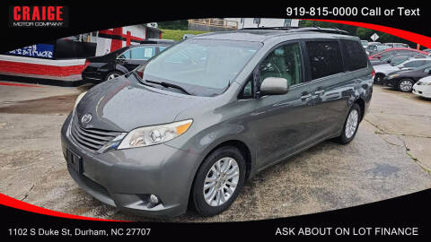 2014 Toyota Sienna for sale at CRAIGE MOTOR CO in Durham NC