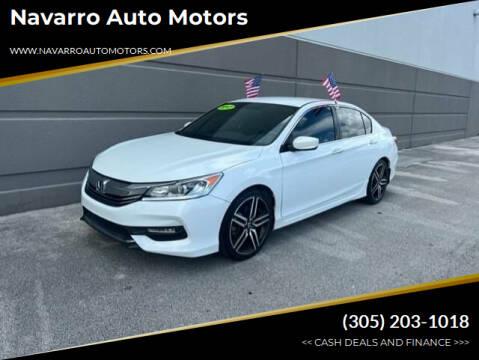 2017 Honda Accord for sale at Navarro Auto Motors in Hialeah FL