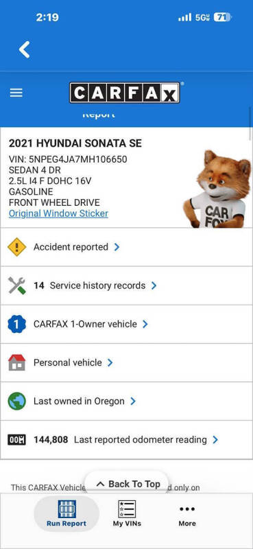 2021 Hyundai Sonata SE