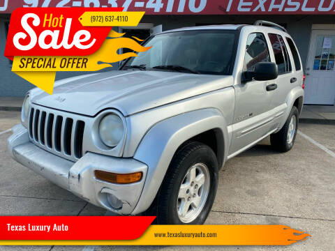 2002 Jeep Liberty for sale at Texas Luxury Auto in Cedar Hill TX