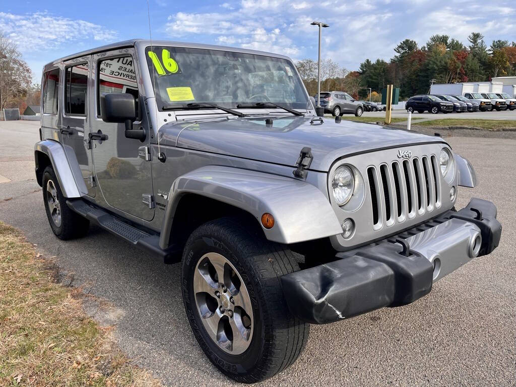 2016 Jeep Wrangler Unlimited for sale at Dave Delaney's Columbia Motors in Hanover, MA