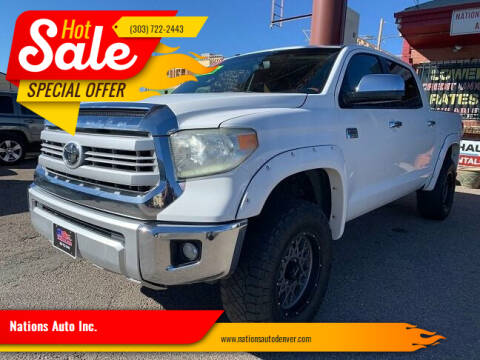 2014 Toyota Tundra for sale at Nations Auto Inc. in Denver CO