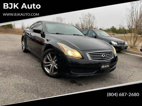 2009 Infiniti G37 Coupe for sale at BJK Auto in Mineral VA