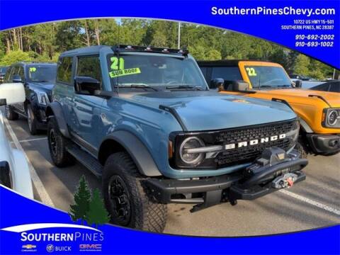 2021 Ford Bronco for sale at PHIL SMITH AUTOMOTIVE GROUP - SOUTHERN PINES GM in Southern Pines NC