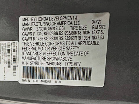 2022 Honda Odyssey EX