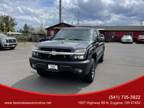 2003 Chevrolet Avalanche for sale at Best Value Automotive in Eugene OR