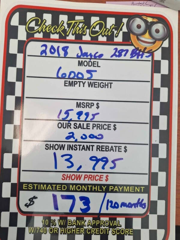 2018 Jayco Jayflight SLX 287BHS