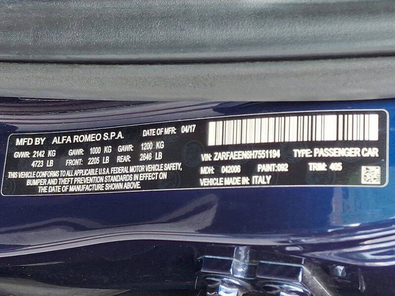 2017 Alfa Romeo Giulia Ti