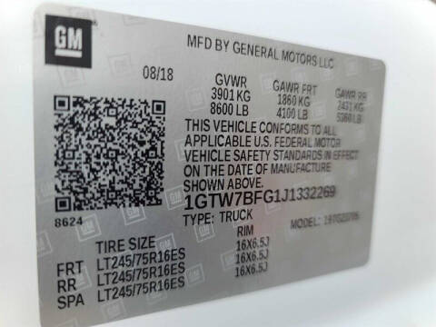 2018 GMC Savana 2500