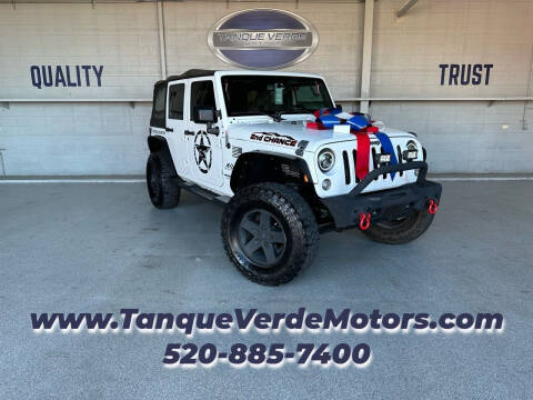 2017 Jeep Wrangler Unlimited for sale at TANQUE VERDE MOTORS in Tucson AZ