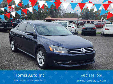 2013 Volkswagen Passat for sale at Homsi Auto Inc in Kannapolis NC