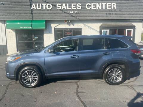 2019 Toyota Highlander for sale at Auto Sales Center Inc in Holyoke MA