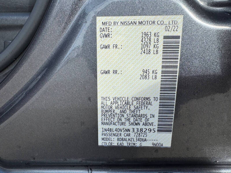 2022 Nissan Altima 2.5 SV