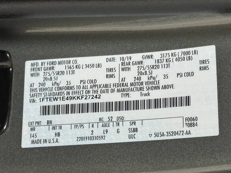 2019 Ford F-150 Lariat