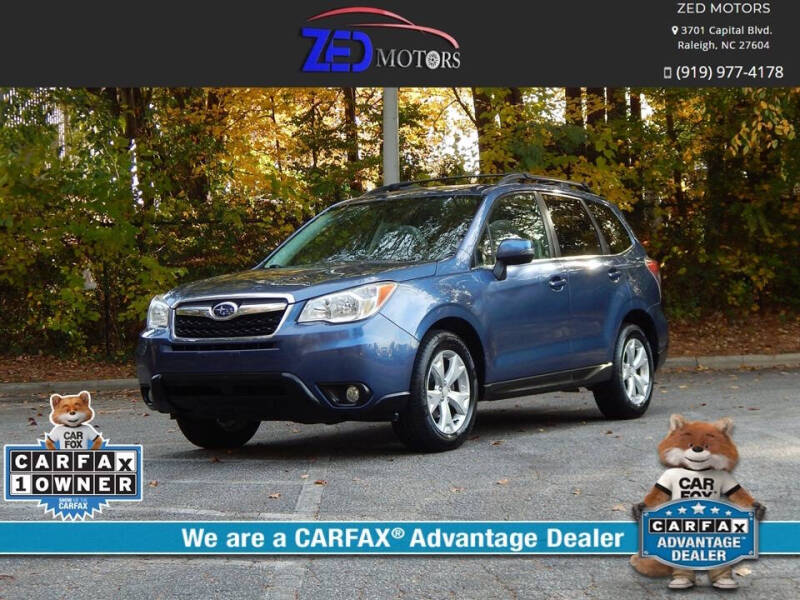 2014 Subaru Forester for sale at Zed Motors in Raleigh NC